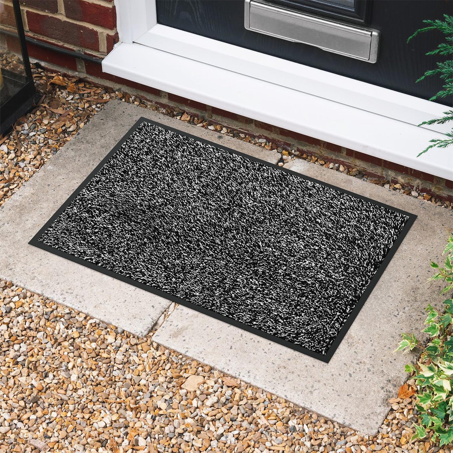 VINSANI DOOR MAT BARRIER MAT 50X80cm BLACK/WHITE