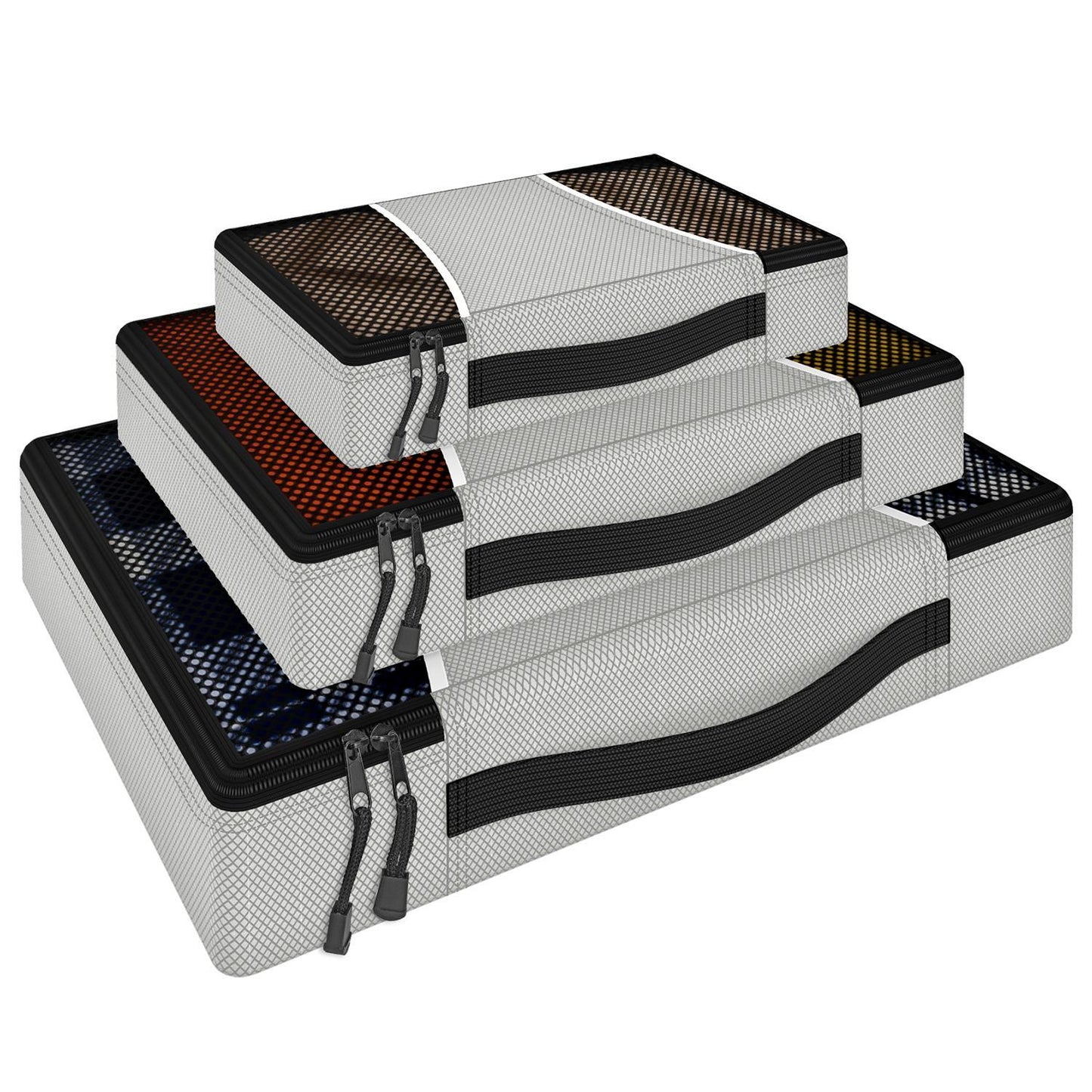 Vinsani 3pk packing cubes light grey 1010130