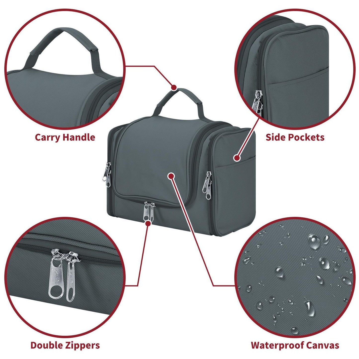 Vinsani toiletry bag d.grey 1010183