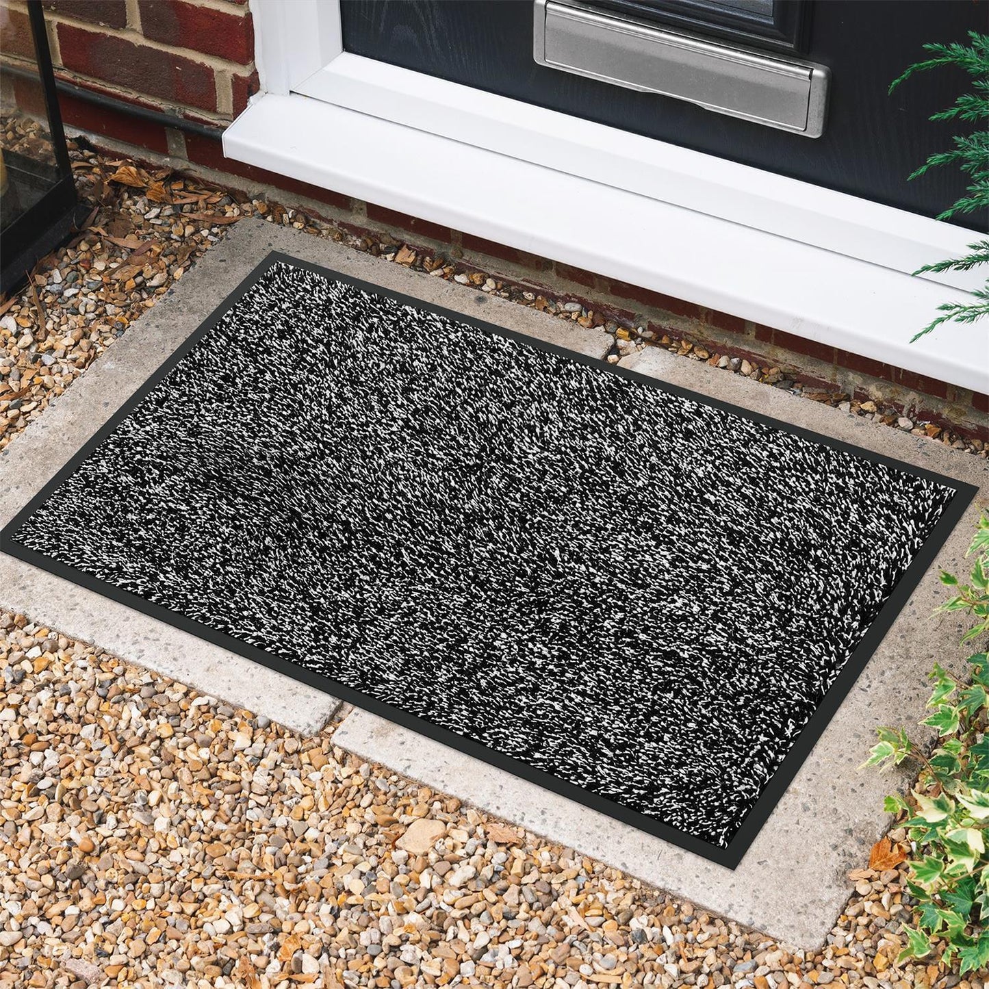 VINSANI DOOR MAT BARRIER MAT 60X90cm BLACK/WHITE