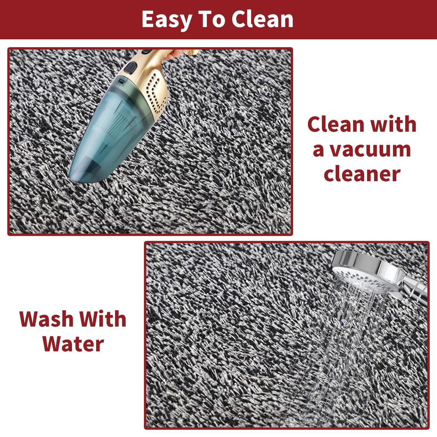 VINSANI DOOR MAT BARRIER MAT 50X80cm LIGHT  GREY