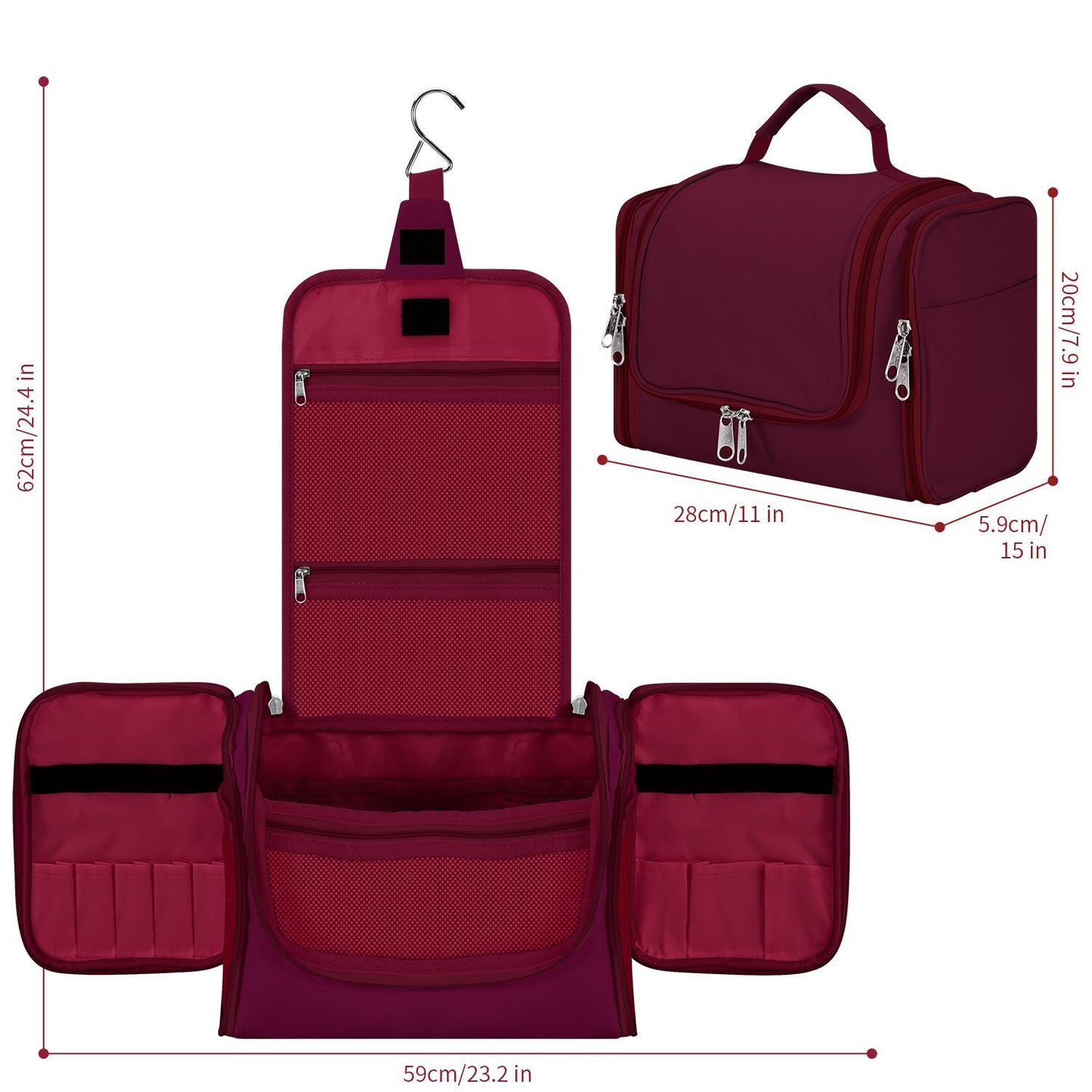 Vinsani toiletry bag purple 1010187