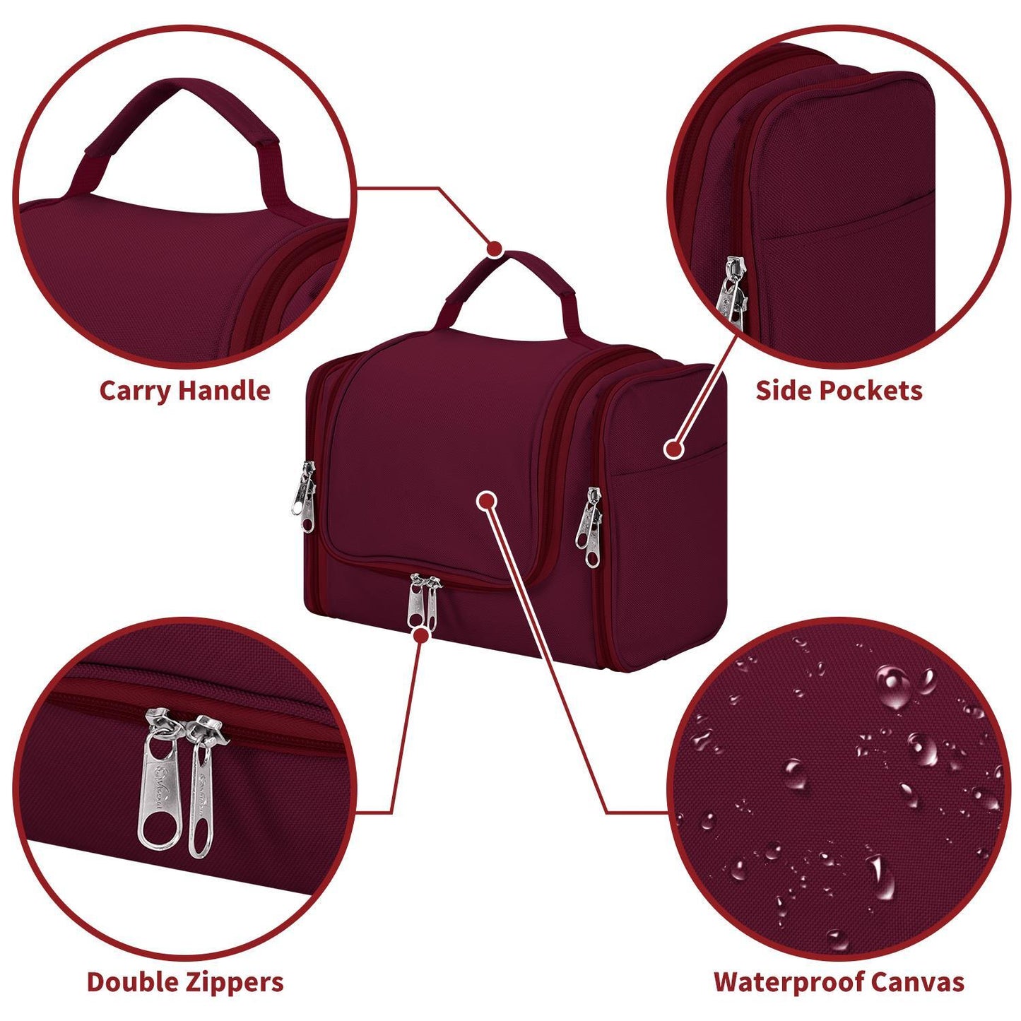 Vinsani toiletry bag purple 1010187