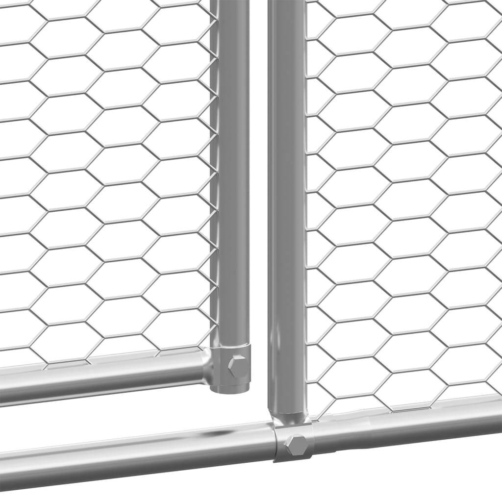 Outdoor Chicken Coop 3x2x2 m Galvanised Steel