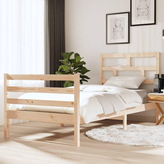 Bed Frame Solid Wood 90x200 cm 3FT Single