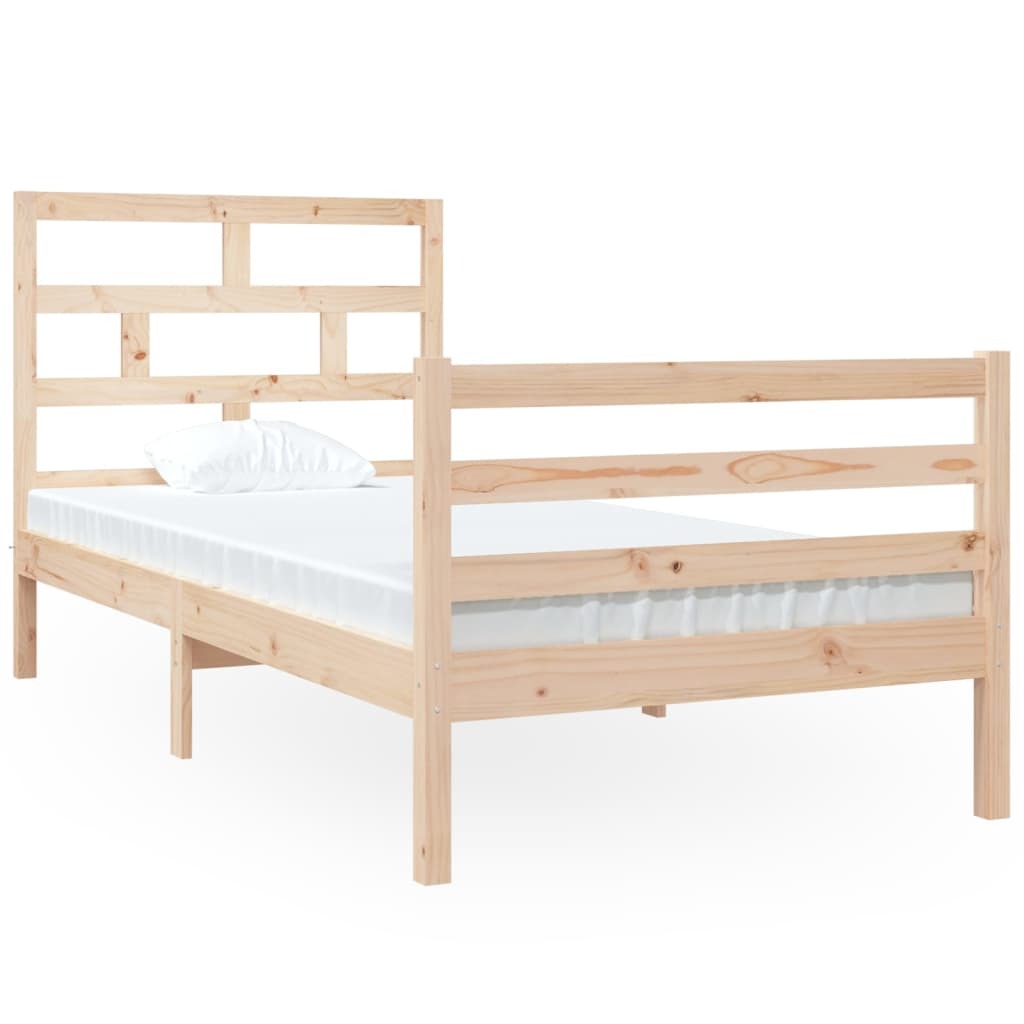 Bed Frame Solid Wood 90x200 cm 3FT Single