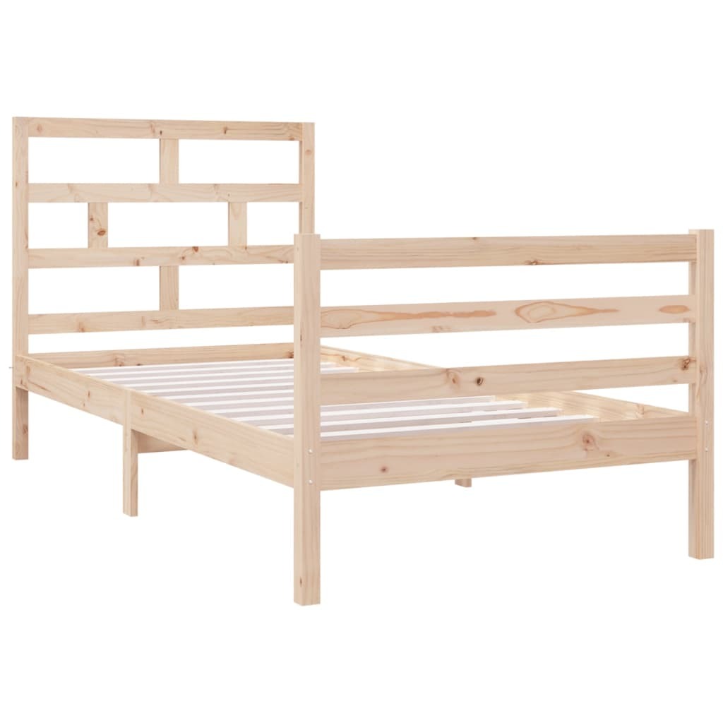 Bed Frame Solid Wood 90x200 cm 3FT Single