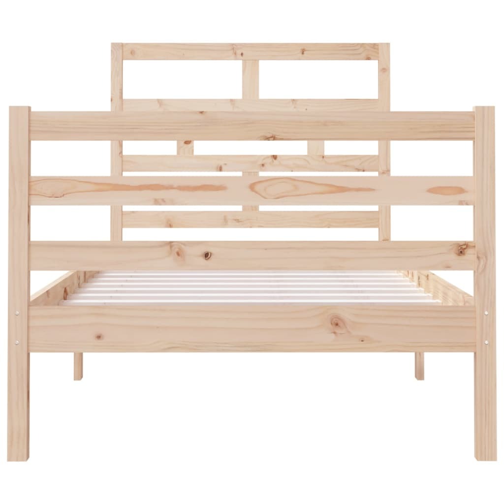 Bed Frame Solid Wood 90x200 cm 3FT Single