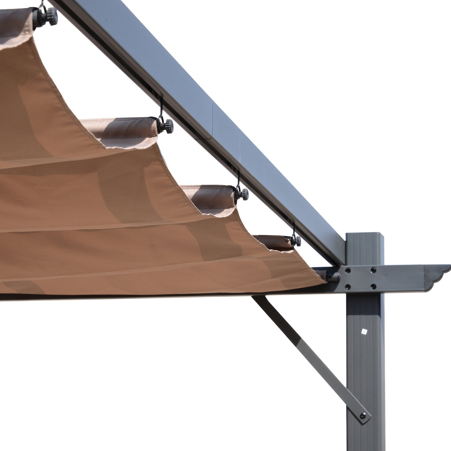 Pergola Awning 3x3 m-Brown/Black