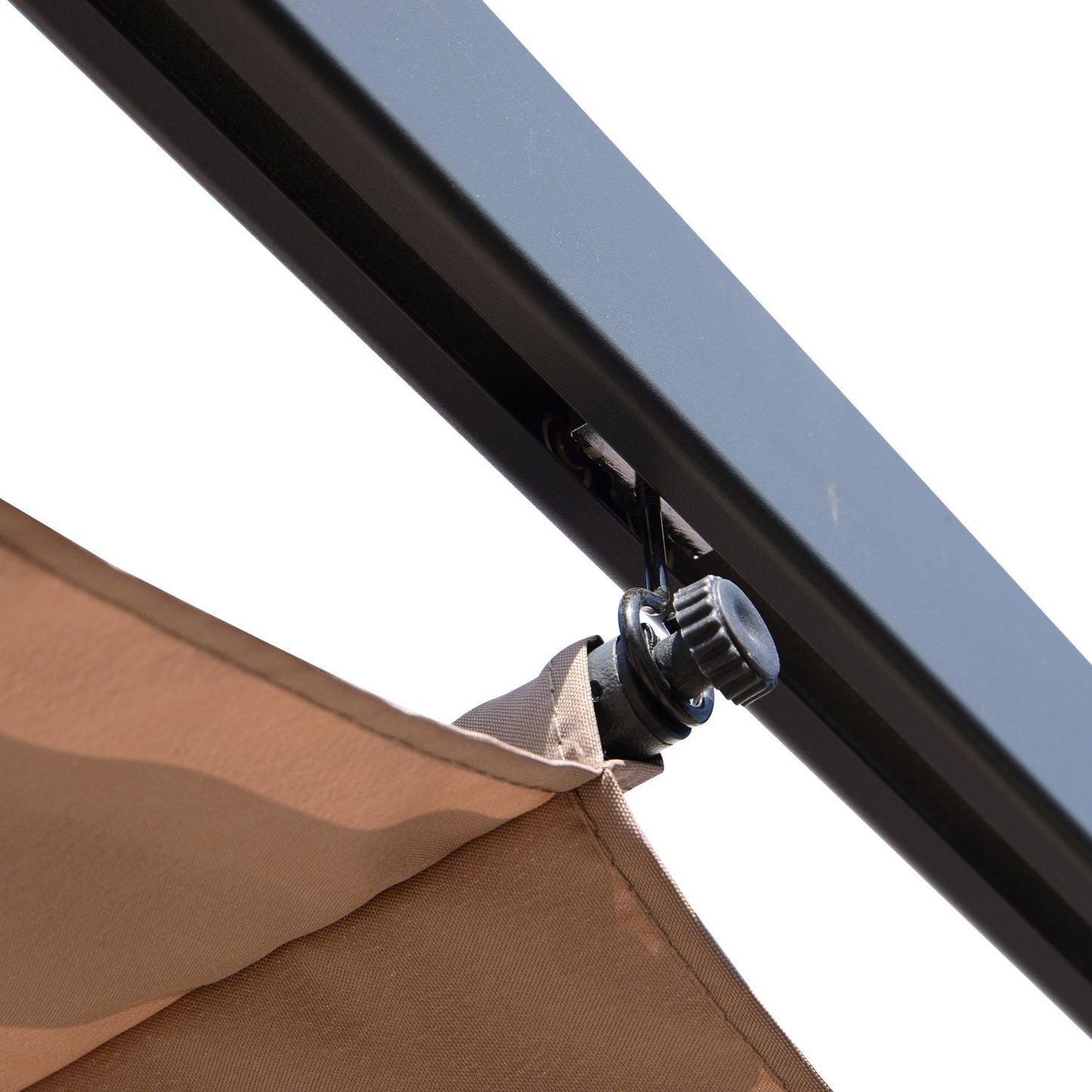 Pergola Awning 3x3 m-Brown/Black