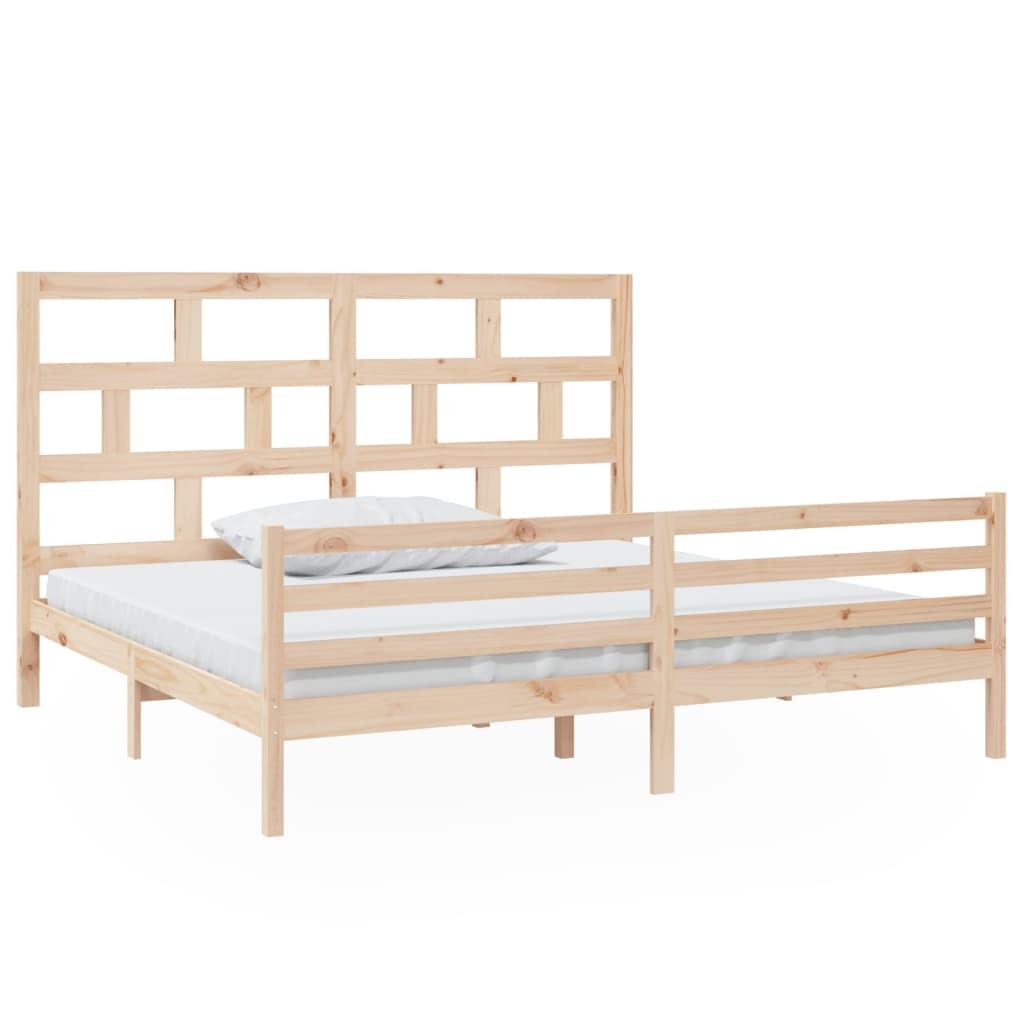 Bed Frame Solid Wood Pine 200x200 cm