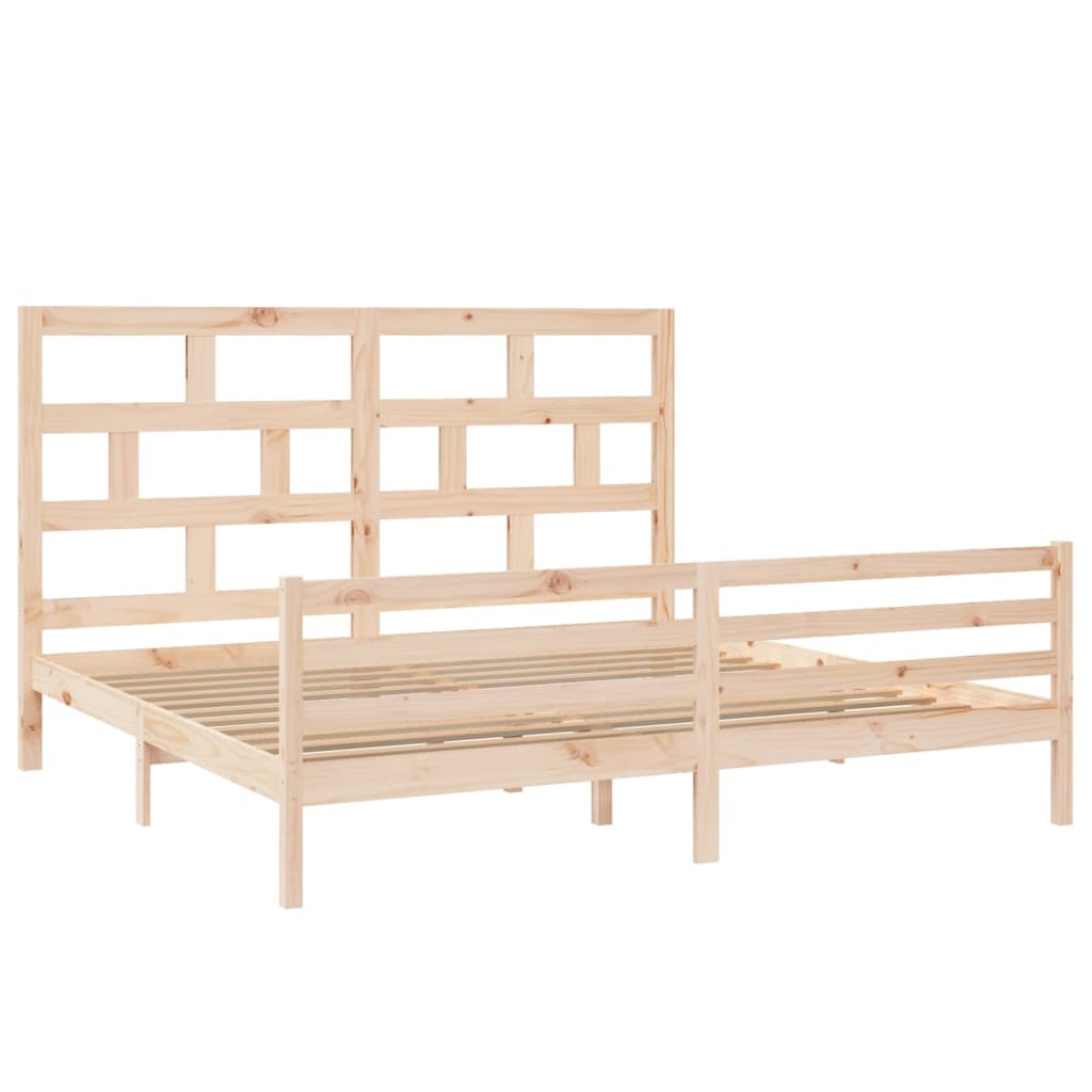 Bed Frame Solid Wood Pine 200x200 cm