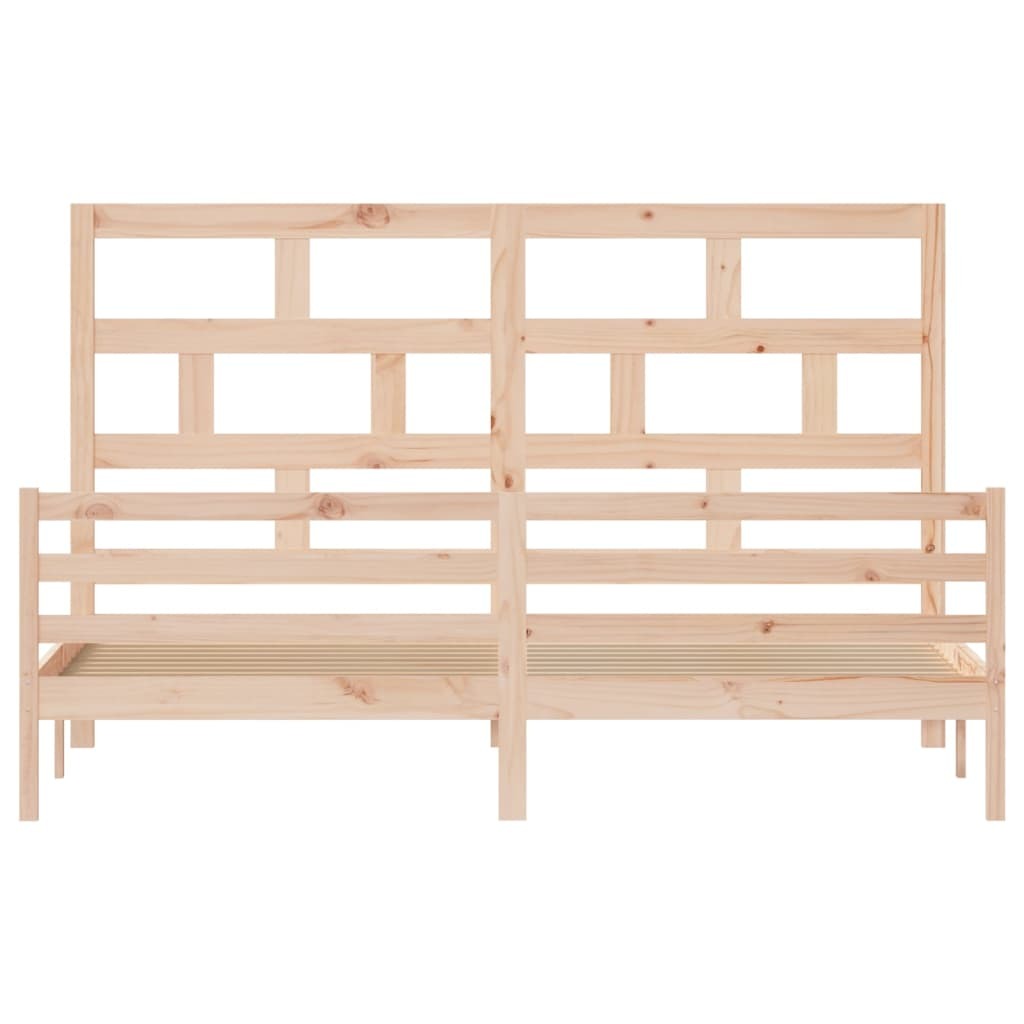 Bed Frame Solid Wood Pine 200x200 cm