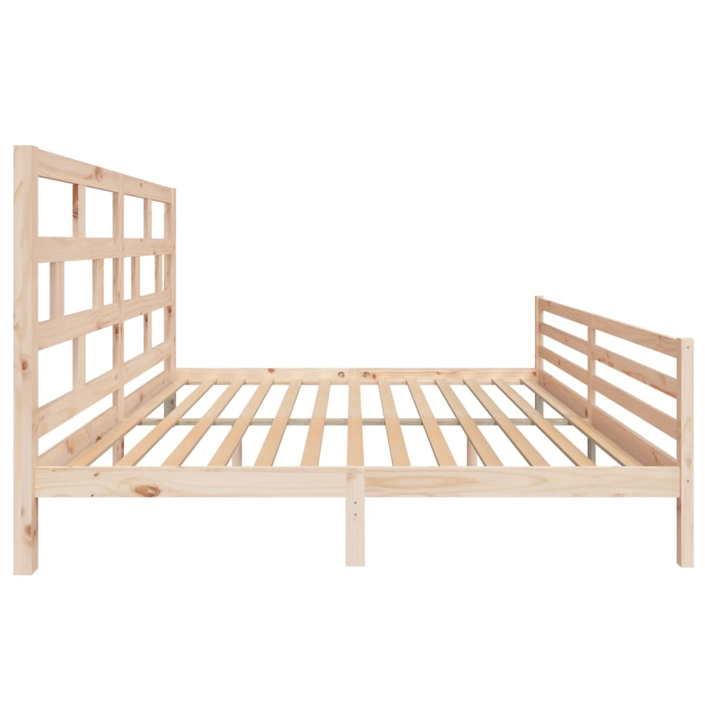 Bed Frame Solid Wood Pine 200x200 cm