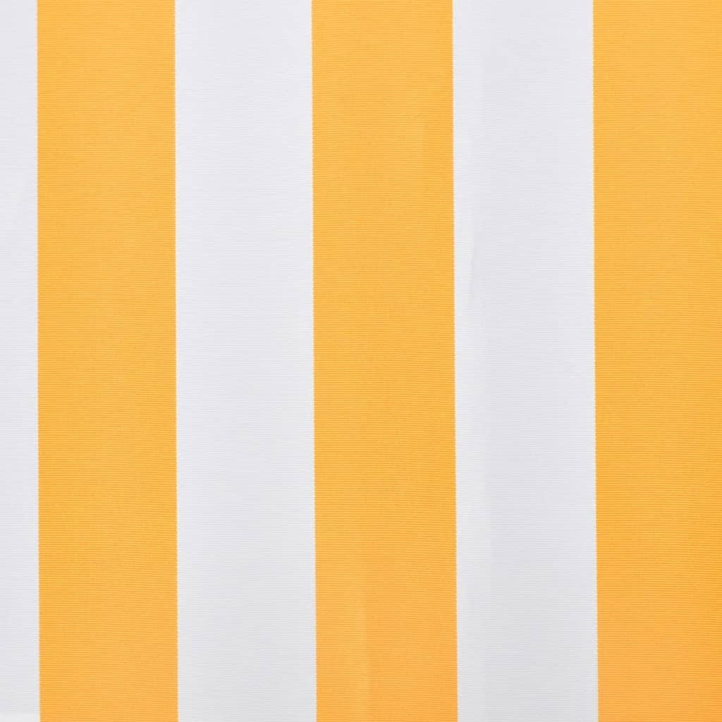 Awning Top Sunshade Canvas Orange & White 450x300 cm
