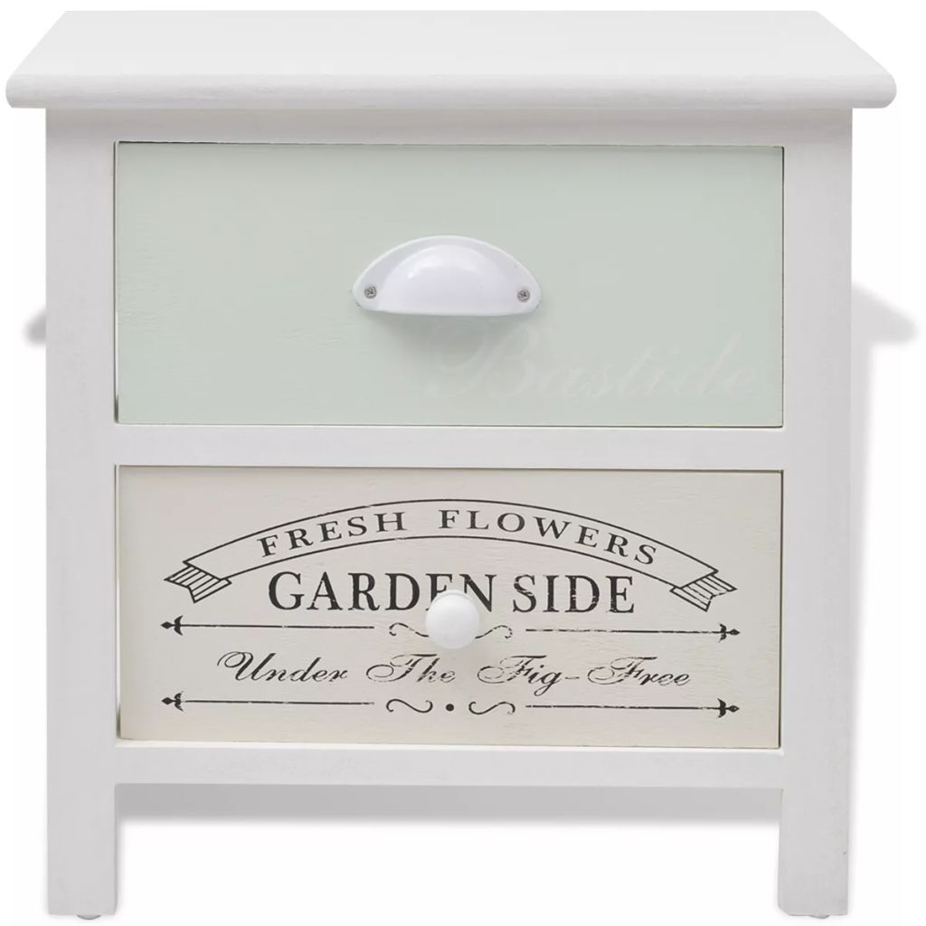 French Bedside Cabinets 2 pcs Wood