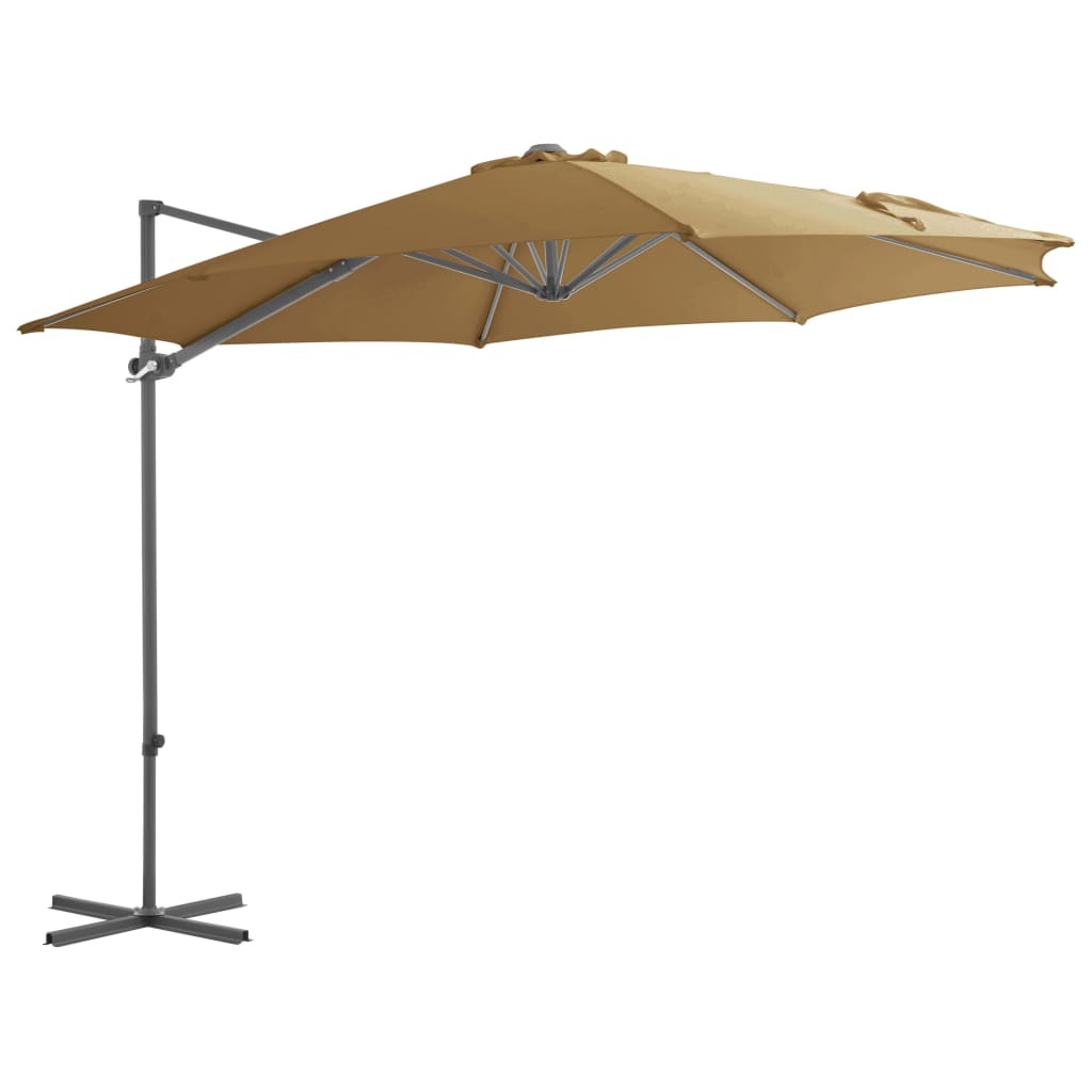 Outdoor Umbrella with Portable Base Taupe