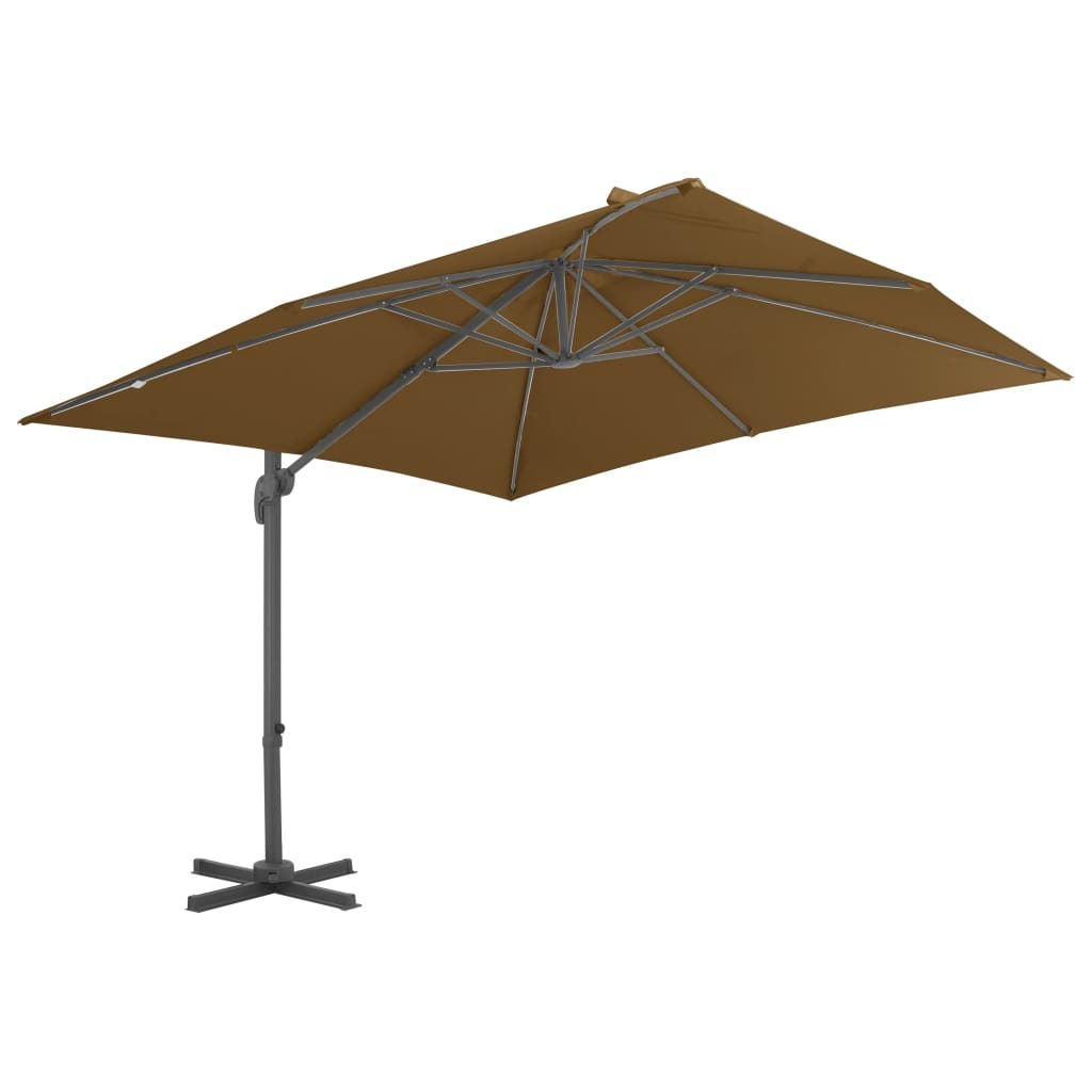 Outdoor Umbrella with Portable Base Taupe