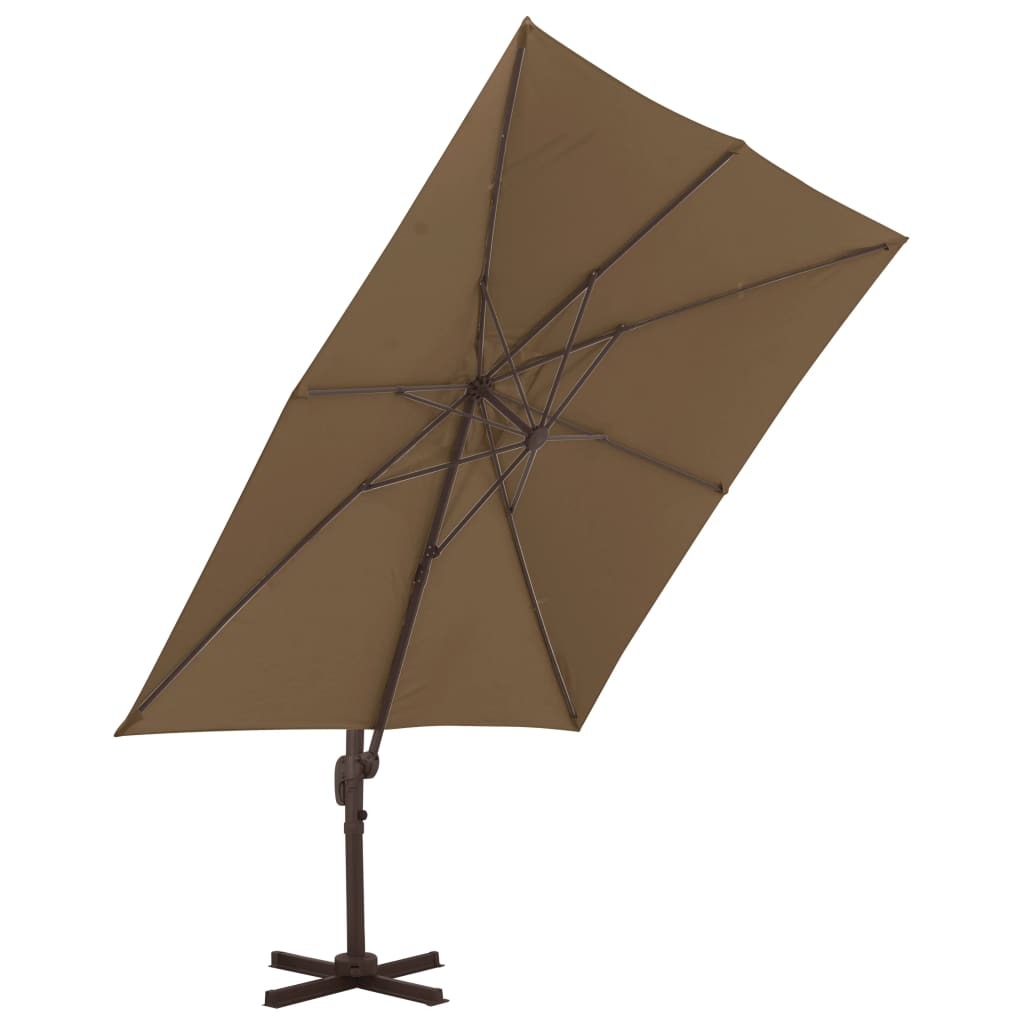Outdoor Umbrella with Portable Base Taupe