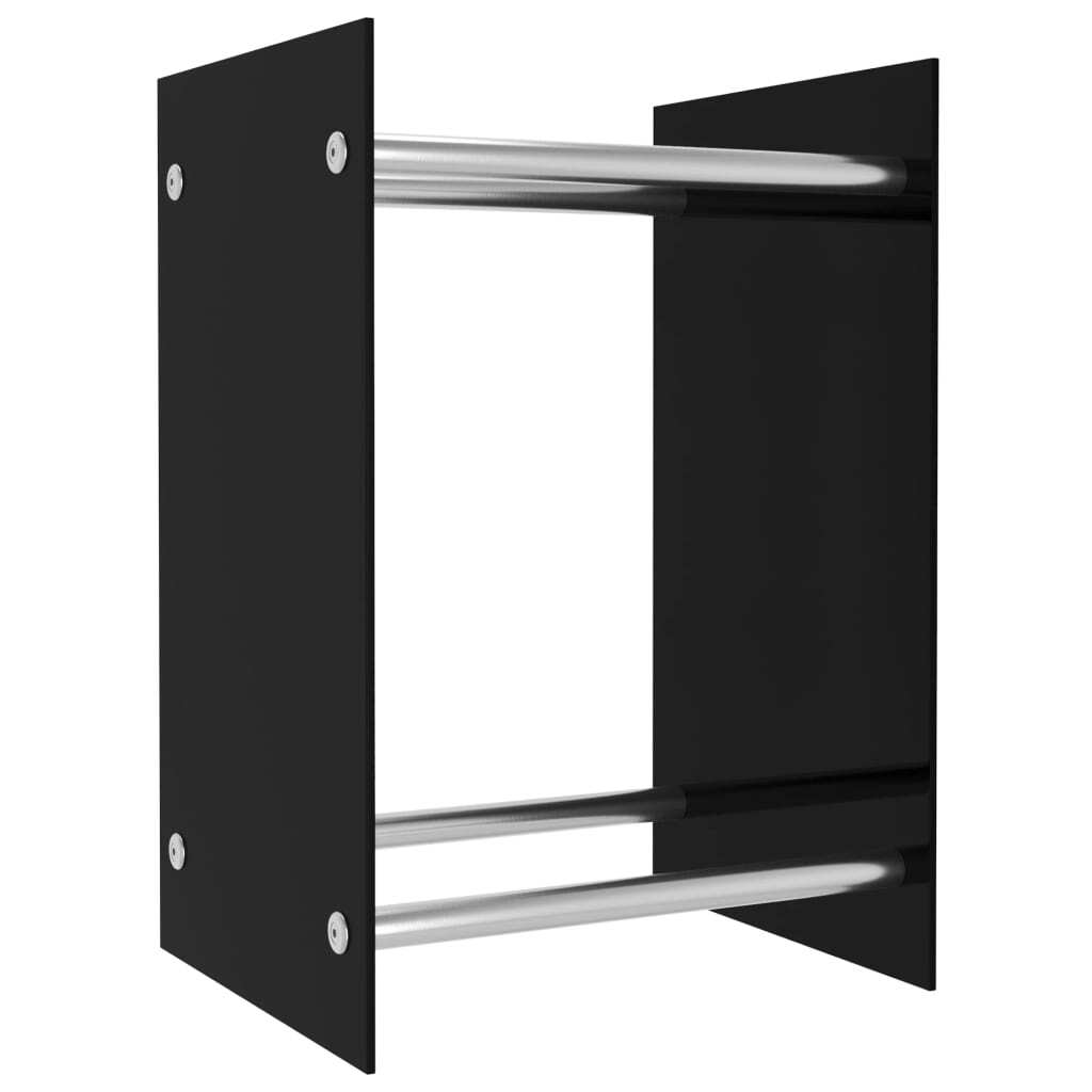 Firewood Rack Black 40x35x60 cm Glass