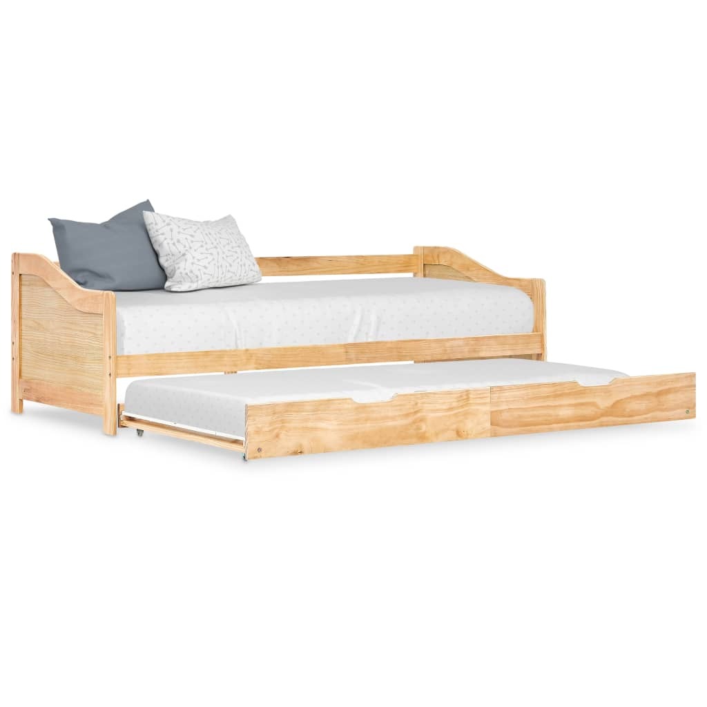 Pull-out Sofa Bed Frame Pinewood 90x200 cm