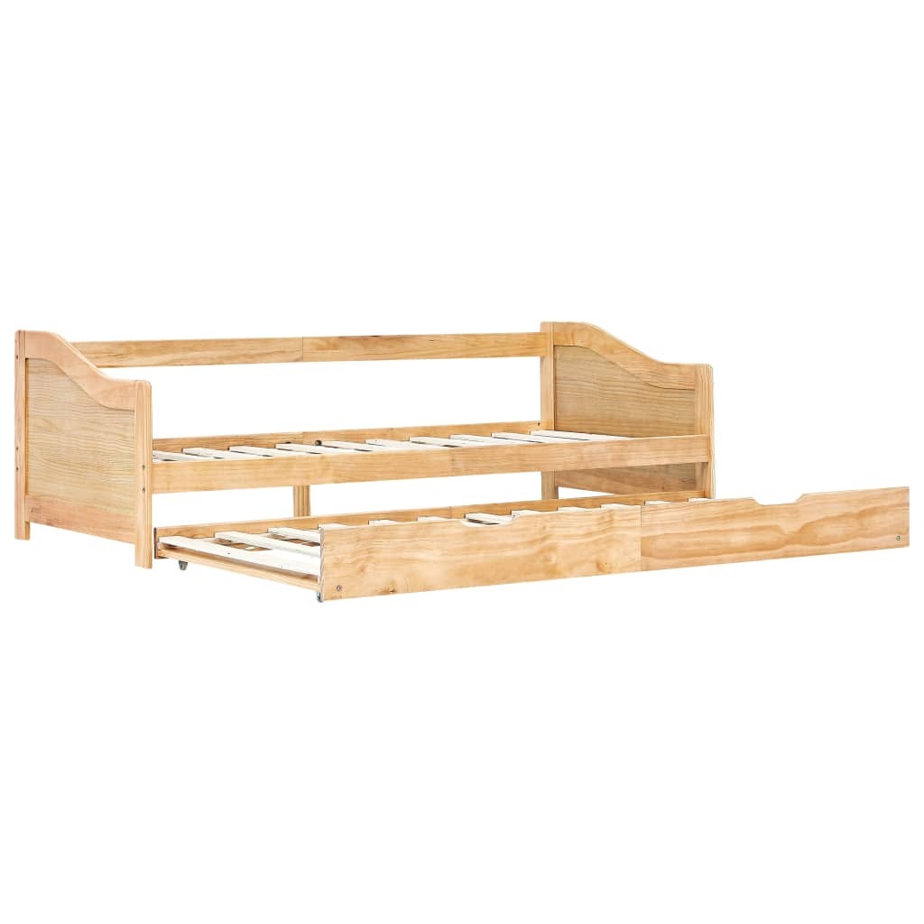 Pull-out Sofa Bed Frame Pinewood 90x200 cm