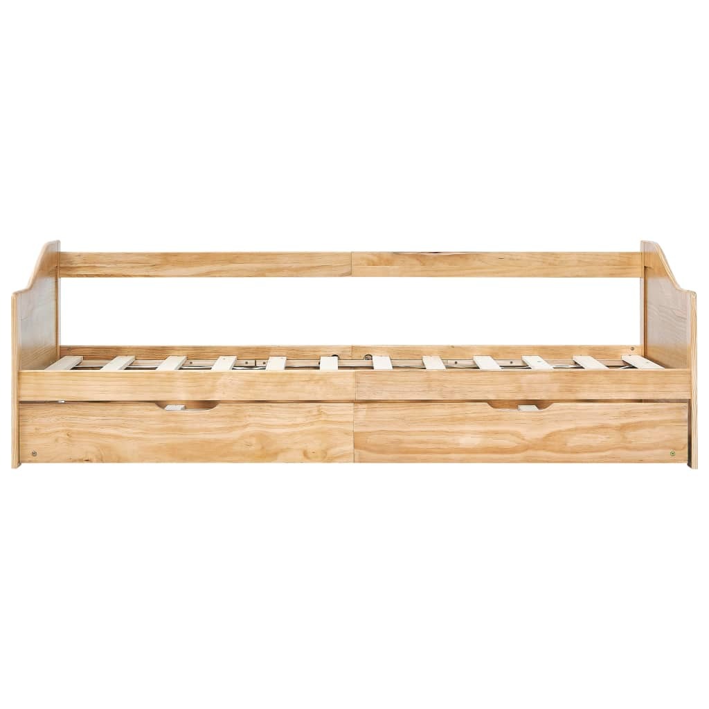 Pull-out Sofa Bed Frame Pinewood 90x200 cm