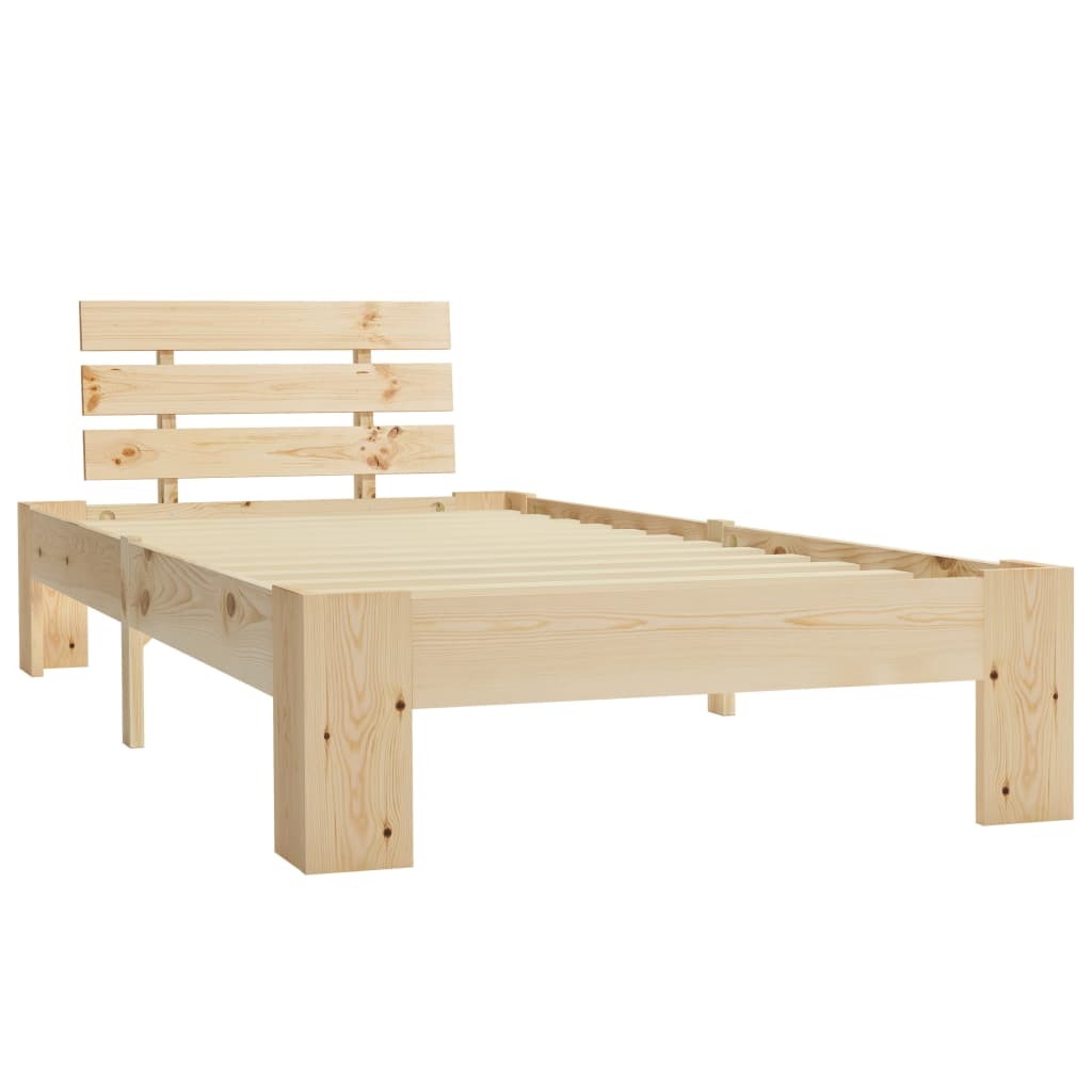 Bed Frame Solid Pine Wood 100x200 cm