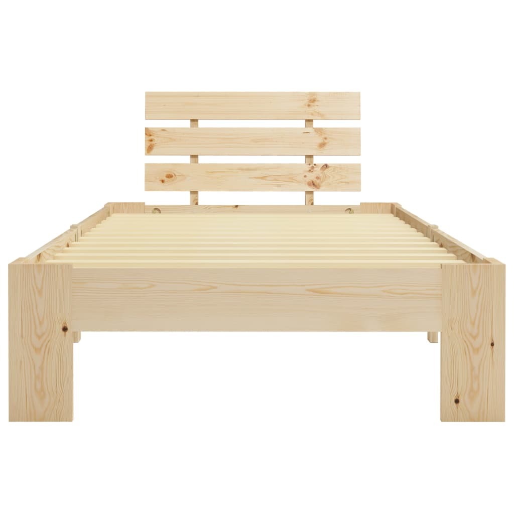 Bed Frame Solid Pine Wood 100x200 cm