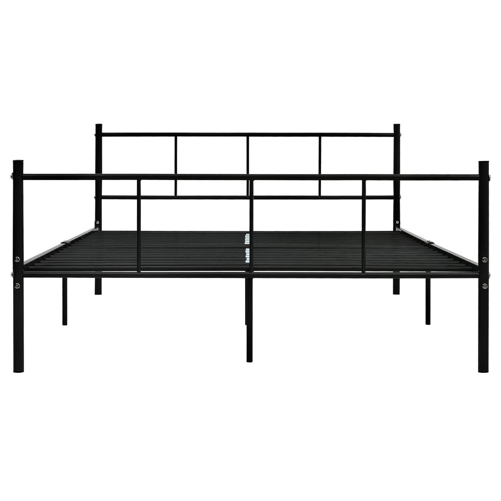 Bed Frame Black Metal 140x200 cm