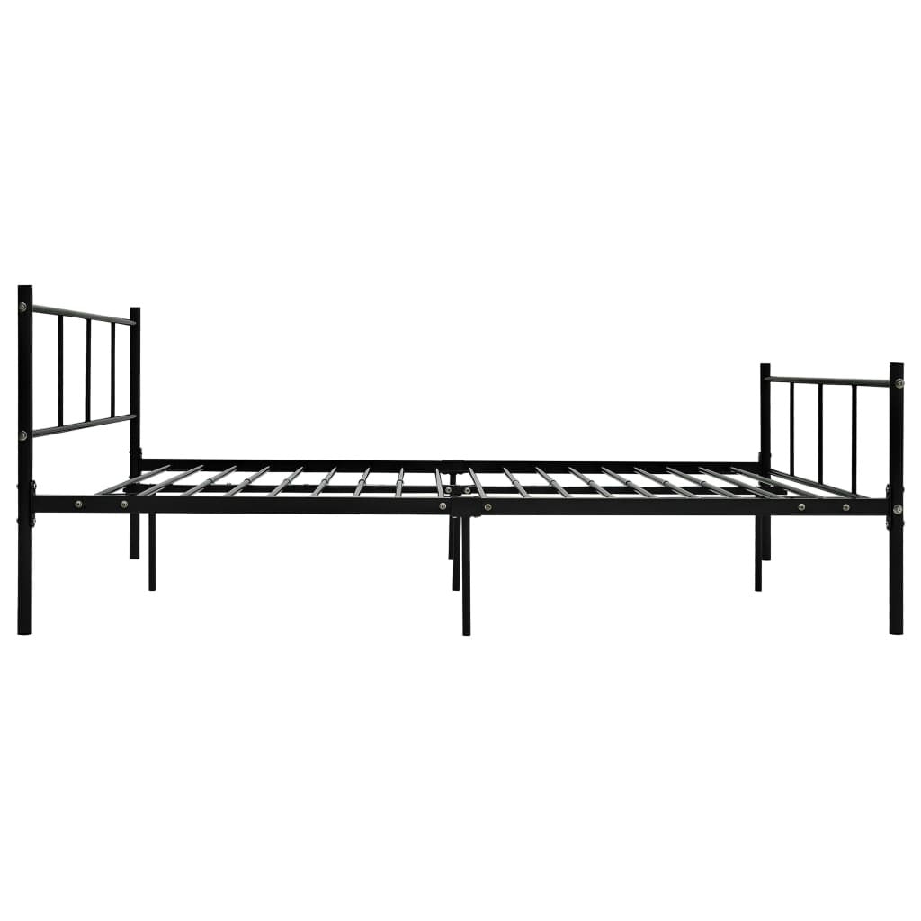 Bed Frame Black Metal 140x200 cm