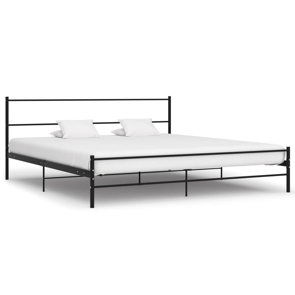 Bed Frame Black Metal 6FT Super King 180x200 cm
