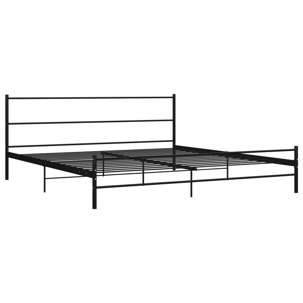 Bed Frame Black Metal 6FT Super King 180x200 cm