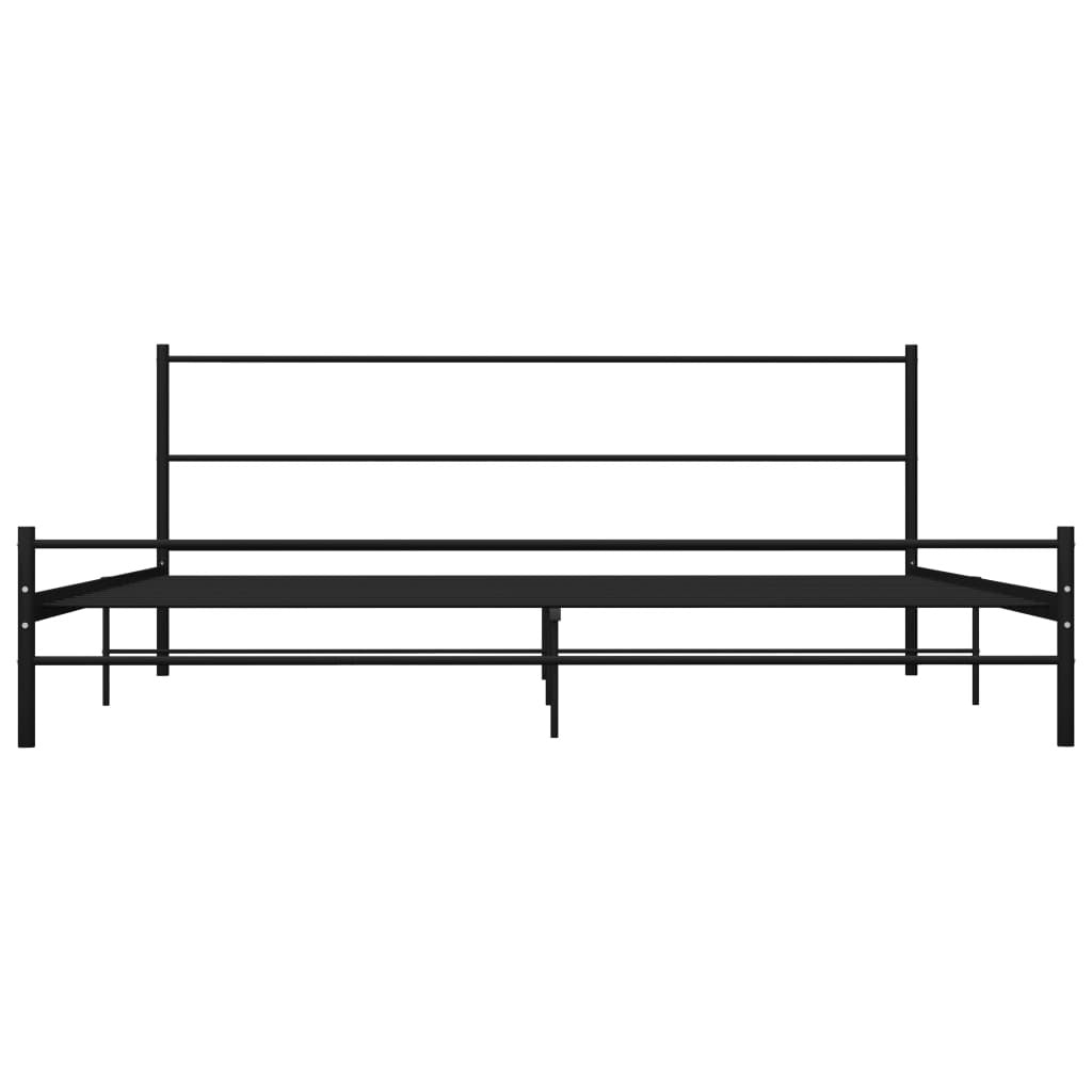Bed Frame Black Metal 6FT Super King 180x200 cm