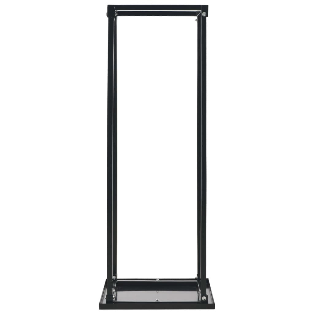 Firewood Rack with Base Black 37x37x113 cm Steel
