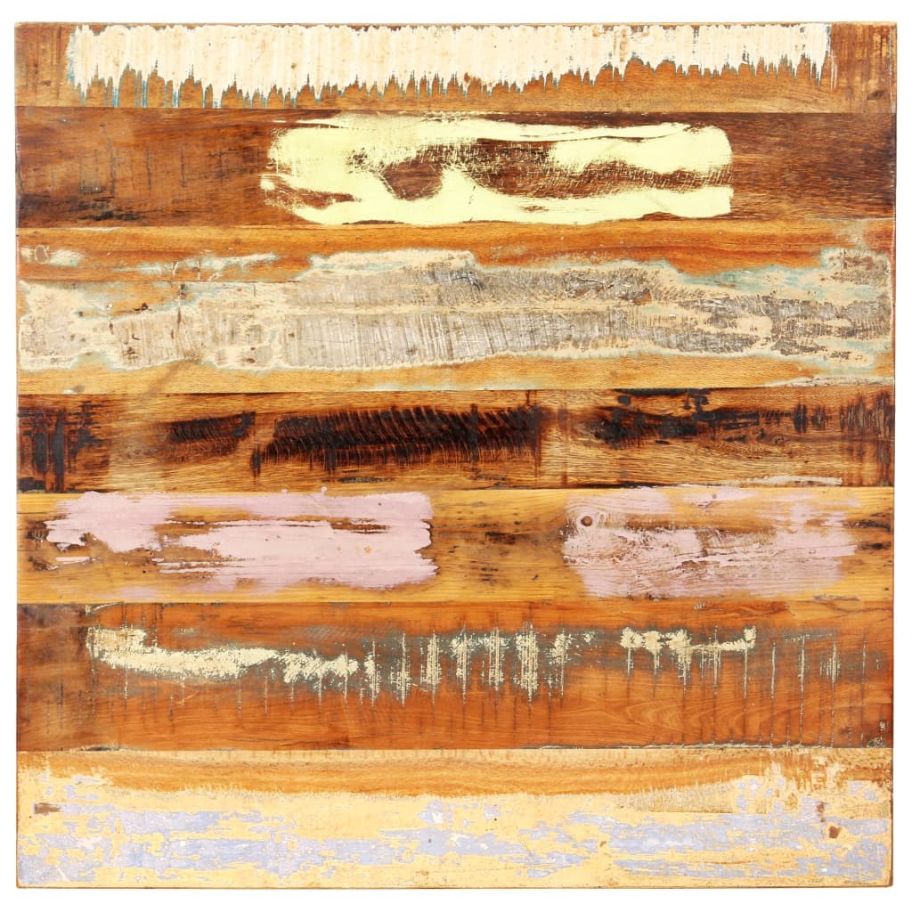 Square Table Top 60x60 cm 25-27 mm Solid Reclaimed Wood