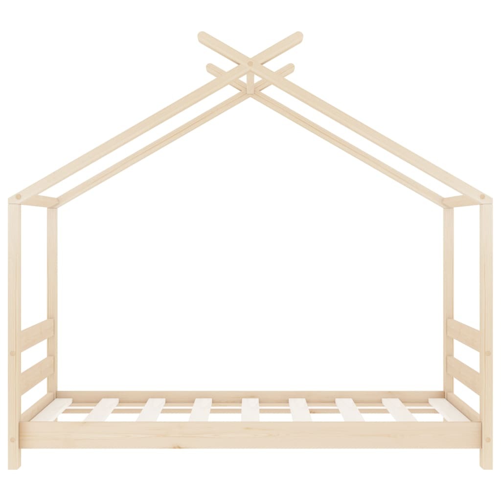 Kids Bed Frame Solid Pine Wood 70x140 cm