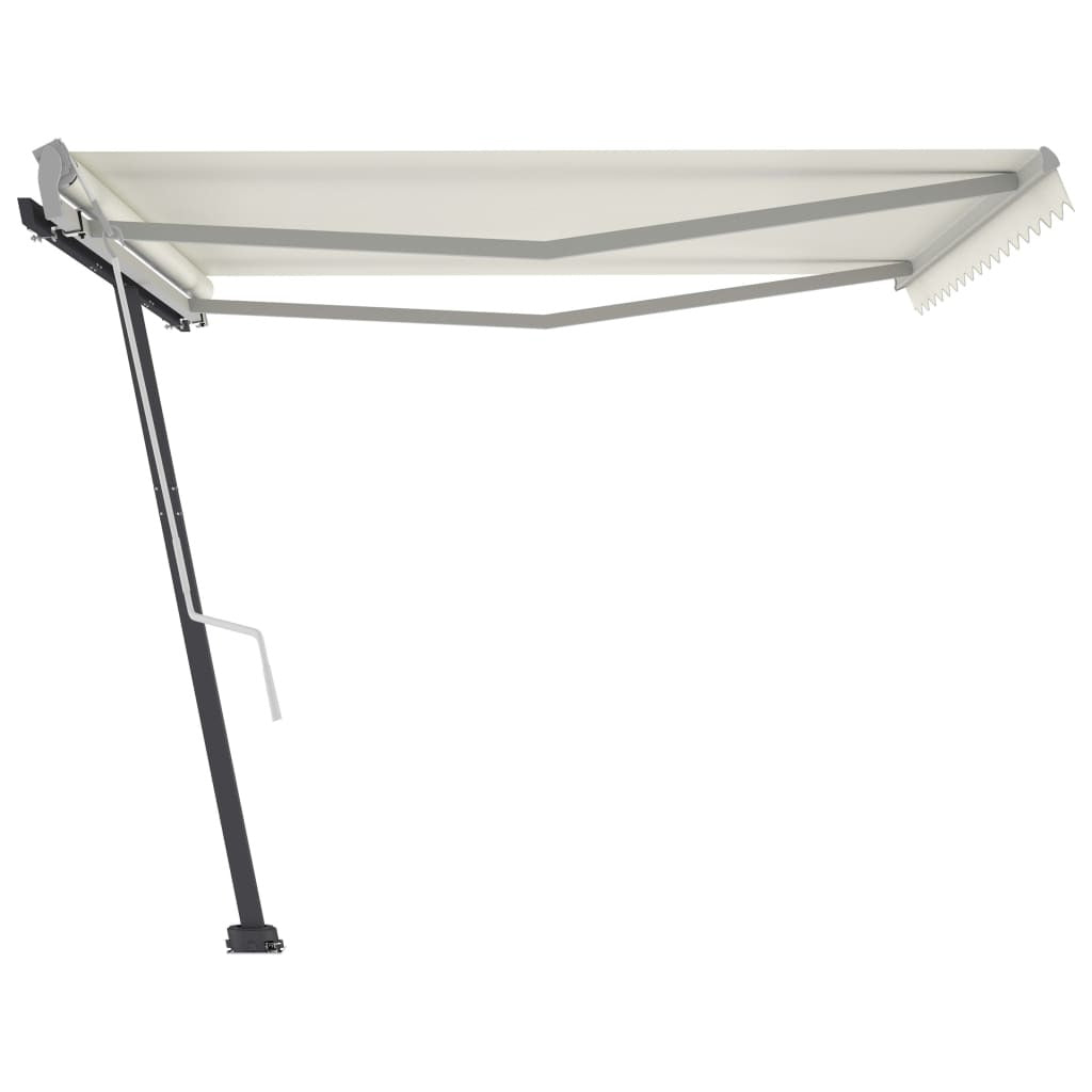 Freestanding Manual Retractable Awning 400x300 cm Cream