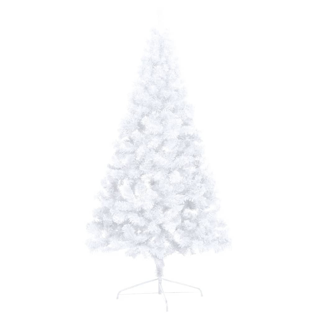 Artificial Half Christmas Tree with LEDs&Ball Set White 240 cm