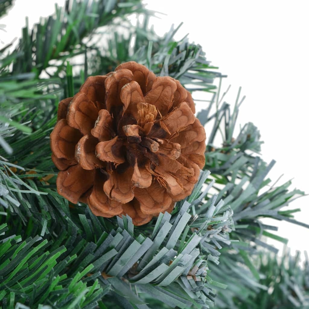 Artificial Christmas Tree with LEDs&Ball Set Pinecones 180 cm