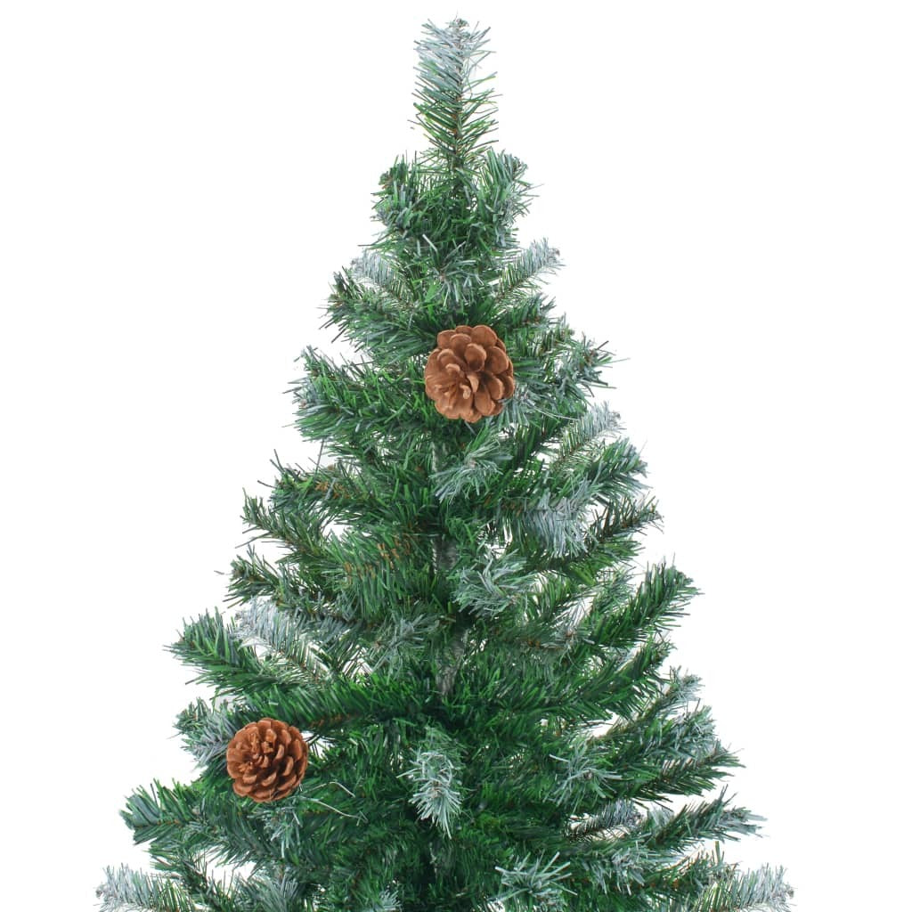 Artificial Christmas Tree with LEDs&Ball Set Pinecones 180 cm
