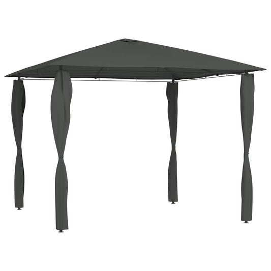 Gazebo with Post Covers 3x3x2.6 m Anthracite 160 g/m