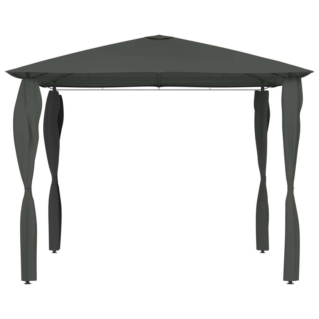 Gazebo with Post Covers 3x3x2.6 m Anthracite 160 g/m