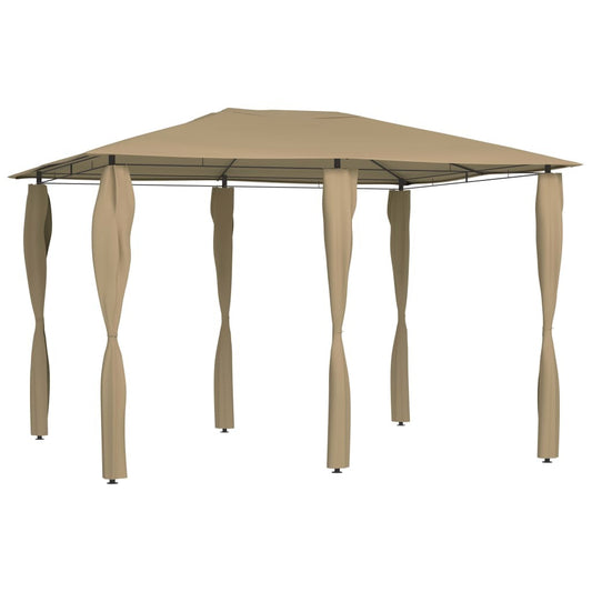 Gazebo with Post Covers 3x4x2.6 m Taupe 160 g/m