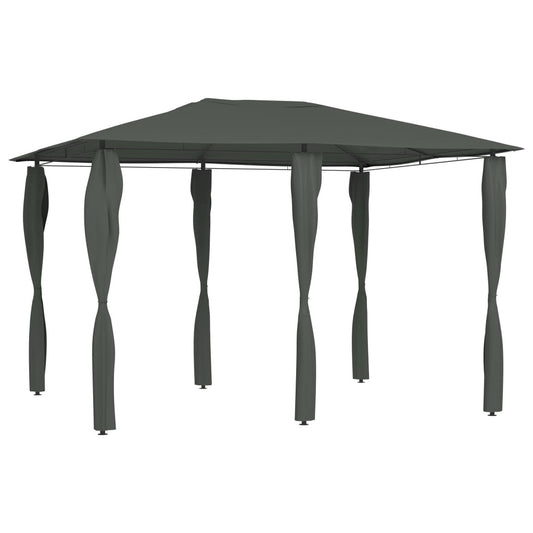 Gazebo with Post Covers 3x4x2.6 m Anthracite 160 g/m