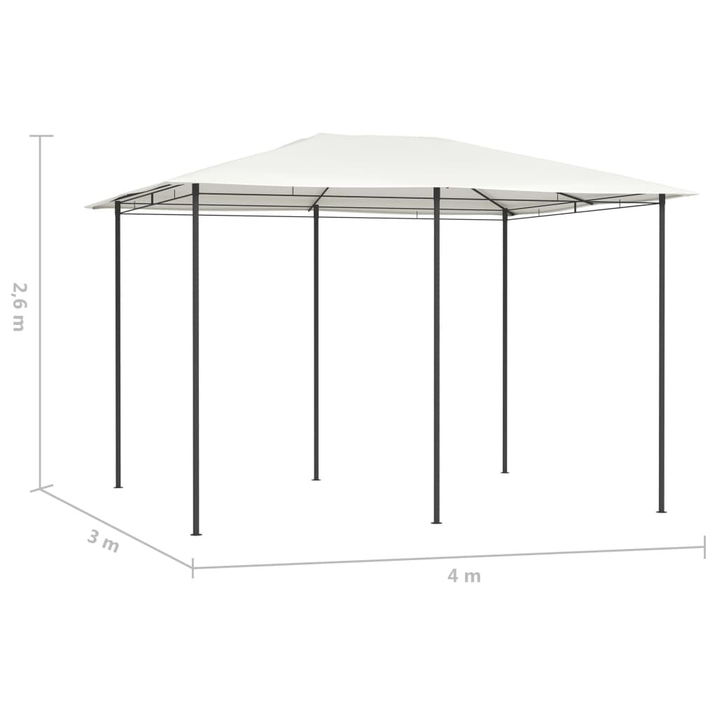 Gazebo 3x4x2.6 m Cream 160 g/m