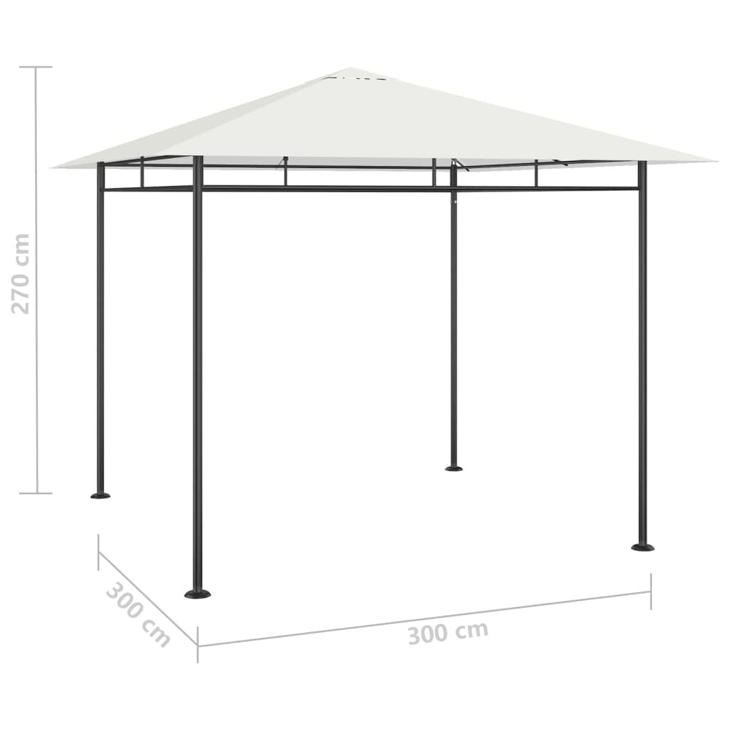 Gazebo 3x3x2.7 m Cream 180 g/m