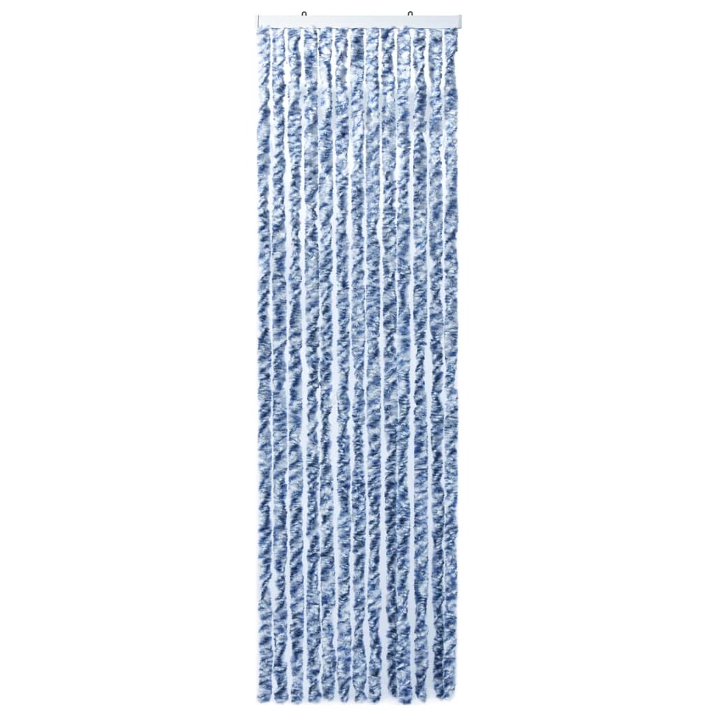 Insect Curtain Blue and White 90x200 cm Chenille