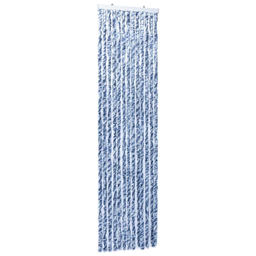 Insect Curtain Blue and White 90x200 cm Chenille