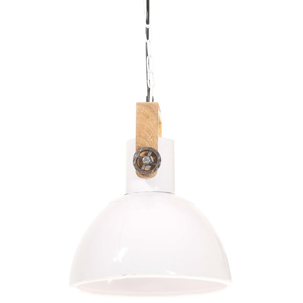 Industrial Hanging Lamp 25 W White Round 30 cm E27